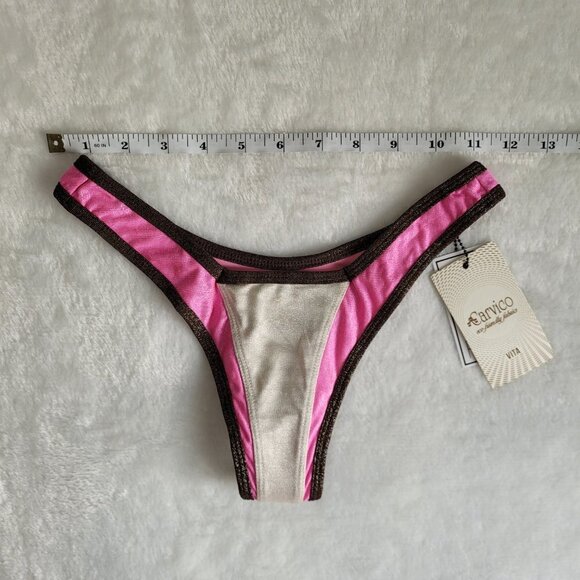 FAE | Gypsy Bralette Top & Goi G-String Bottom Sparkle Colorblock Bikini - Picture 8 of 15